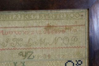 A GREAT 19TH C PA NEEDLEWORK SAMPLER 