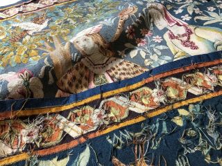 Auth: 19th C French Tapestry 6x8 Wool & Silk Beauty Gothic Revival ANTIQUE NR 9