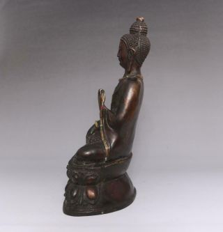 Large Fine Old Antique Chinese Bronze Buddha Statue - 28cm 2