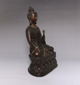 Large Fine Old Antique Chinese Bronze Buddha Statue - 28cm 3