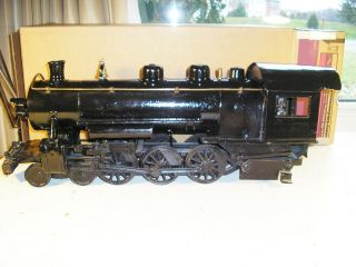 Vintage BUDDY L 4 - 6 - 0 / 2 Pressed Steel Steam Locomotive,  26” Long,  Brass Trim 3