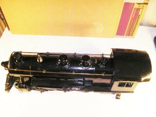 Vintage BUDDY L 4 - 6 - 0 / 2 Pressed Steel Steam Locomotive,  26” Long,  Brass Trim 5