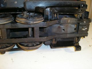 Vintage BUDDY L 4 - 6 - 0 / 2 Pressed Steel Steam Locomotive,  26” Long,  Brass Trim 8