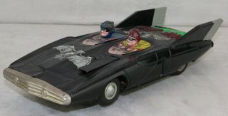 Batman 1966 Batmobile Alps Black Knight Battery Op Tin Firebird Iii A