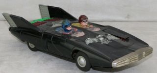 Batman 1966 Batmobile Alps Black Knight Battery Op Tin Firebird III A 9
