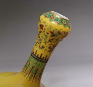 Old Antique Chinese Porcelain Garlic - head Famille - Rose Vase Yongzheng Marked 2