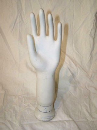 Vintage 1981 General Porcelain White Porcelain Glove Jewelry Hand Mold Display