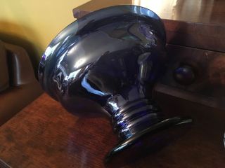 Jean Beck Art Deco Antique Munich Munchen 1910 hand blown Blue marked Bowl 2