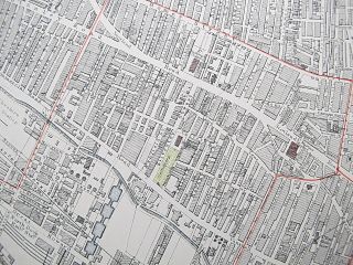 1883 Liverpool Antique Map Street Plan Lett ' s 3