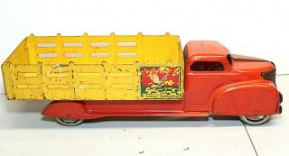VINTAGE 1940 ' S Louis Marx Coca Cola Truck,  21 inches long,  and all 6