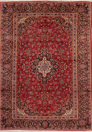 Vintage Traditional Floral Oriental Area Rug Hand - Knotted Wool 8x12 2