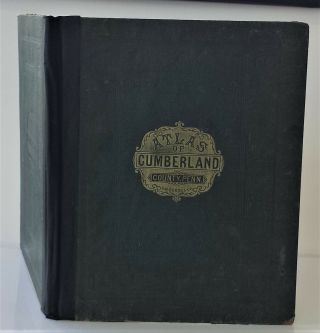 1872 Antique Atlas Cumberland Co Pennsylvania 16x13 " 32 Maps Complete