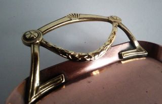 Rare Carl Deffner jugendstil/secessionist brass tray with sphere legs,  cca.  1910 4