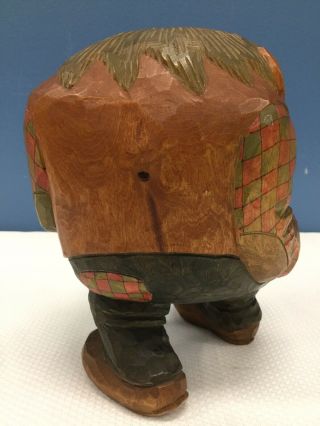 Vtg Mid Century Norwegian Otto Sveen Hand Carved Wooden Troll Gnome 3