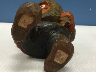 Vtg Mid Century Norwegian Otto Sveen Hand Carved Wooden Troll Gnome 6