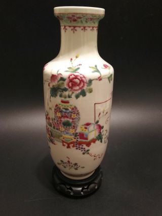 Antique Chinese Famille Rose Porcelain Vase Famille Rose Marked