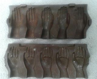 Vintage Cast Iron Mold For Doll Hands