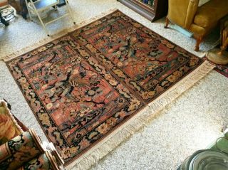 Old Deco Whittall Anglo Persian Wilton Rug 