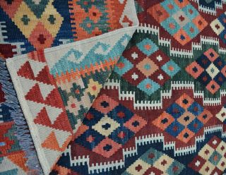 Kilim Rug Well - made good quality Afghan hand - woven Maimana Flat woven Area Rug 10