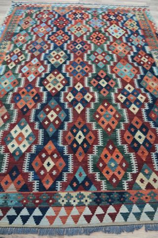 Kilim Rug Well - made good quality Afghan hand - woven Maimana Flat woven Area Rug 9