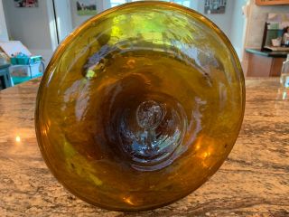 Wonderful 19th Century Large Hand Blow Glass Bottle with Applied Lip 4