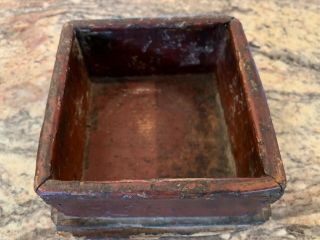 19th Century England Table Box in Red Paint 2