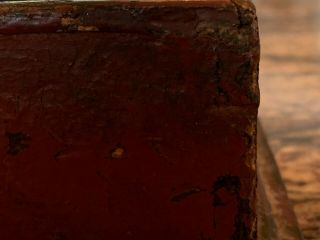 19th Century England Table Box in Red Paint 4