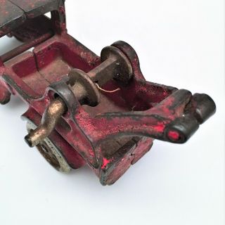 Vintage Cast Iron Arcade Red Wrecker Tow Truck 221 R - L 4