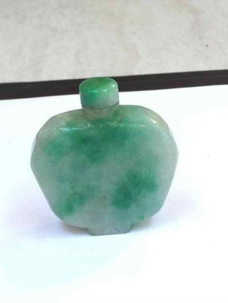 Late Qing Dynasty Chinese Jadeite Snuff Bottle