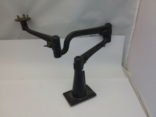 Antique O C White Resonator Swing Arm & Base Telegraph Steampunk Industrial Lamp