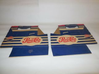(2) Vintage Pepsi Cola 6 Pack Bottle Carrier Cardboard