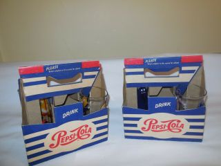(2) Vintage Pepsi Cola 6 Pack Bottle Carrier Cardboard 4