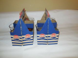 (2) Vintage Pepsi Cola 6 Pack Bottle Carrier Cardboard 6