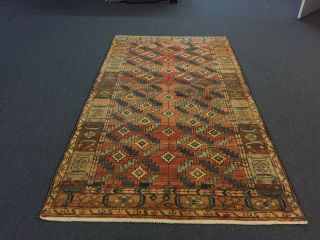 On S.  Antique Hand Knotted Persian Hamadan Rug Carpet 4 