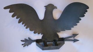 VINTAGE SCHNEEMAN FOLK ART.  TIN EAGLE SCONCE CANDLEHOLDER.  John Schneeman 9