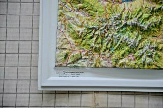 RARE Jeppesen Raised Relief Map COLORADO Kintler Graphics 3 - D Topographic Map 2