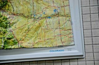RARE Jeppesen Raised Relief Map COLORADO Kintler Graphics 3 - D Topographic Map 3