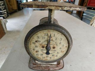 Rustic Kitchen Vintage Columbia Family Scale 24 Pounds Landers,  Frary And Clark