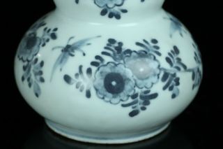 JUL057 KOREAN BLUE&WHITE PORCELAIN GOURD TYPE BOTTLE 9