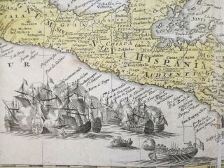Homann: Huge Map America Louisiana Florida Caribbean Mexico - 1740 5