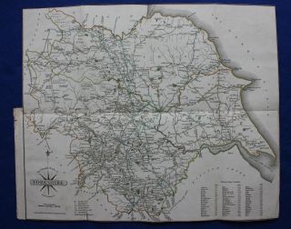 Antique Map Of Yorkshire From Cary 