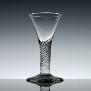 Antique 18th Century Georgian Air Twist Dram Glass c1750 2
