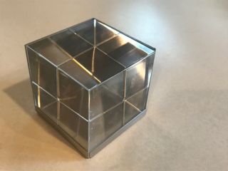 Harry Winston Mid - Century Modern Mcm Cube Paperweight Geometric Paper Weight