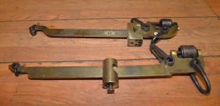2 Polished Brass Antique Scale Fairbanks Buffalo 100 Lb Weight Collectible Tools