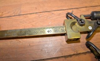 2 polished brass antique scale Fairbanks Buffalo 100 lb weight collectible tools 3