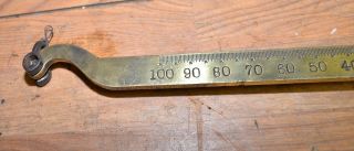 2 polished brass antique scale Fairbanks Buffalo 100 lb weight collectible tools 4