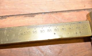 2 polished brass antique scale Fairbanks Buffalo 100 lb weight collectible tools 5