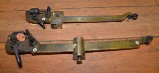 2 polished brass antique scale Fairbanks Buffalo 100 lb weight collectible tools 8