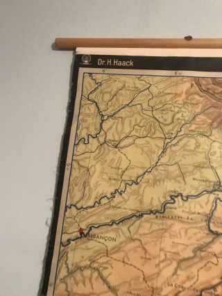 Vintage Rare Huge wall map Of Switzerland Or Schweiz (Map In German) Zurich Alps 5