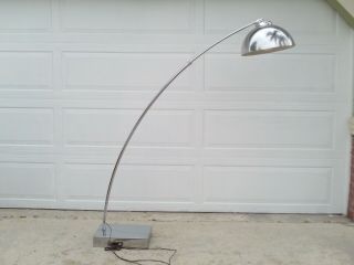 Vintage Mid Century Aluminum Arc Floor Lamp Adjustable 2